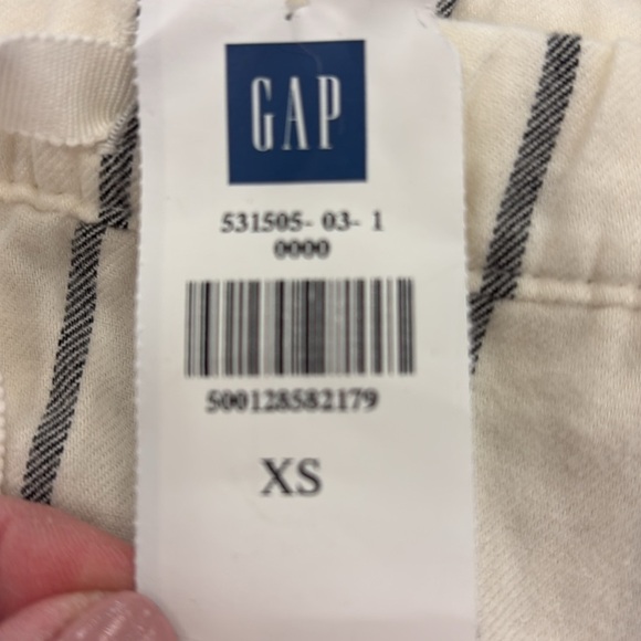 NWT Gap Body Flannel PJ Ivory and Black Stripe Set Size XS - Picture 6 of 6